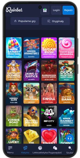 Katalog automatów z grami Sugar Rush, Gates of Olympus i filtrami