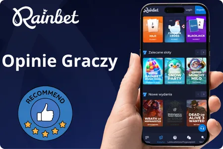 Opinie graczy o kasynie z widokiem aplikacji mobilnej i rekomendacją