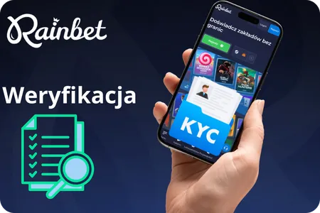 Weryfikacja KYC w Rainbet casino na telefonie mobilnym